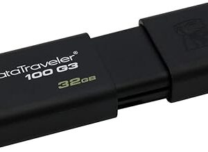 Kingston Digital 32GB 100 G3 USB 3.0 DataTraveler, Black (DT100G3/32GB)
